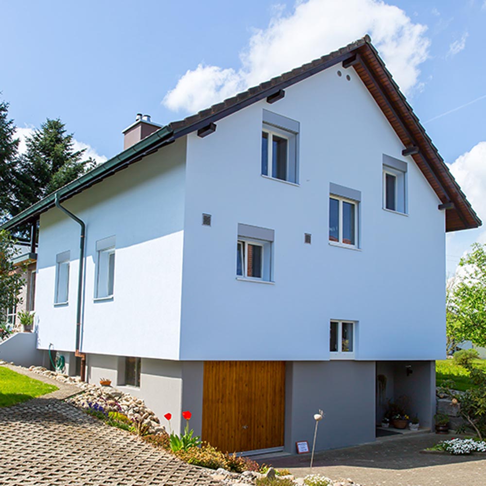 Einfamilienhaus nach der Fassadenrenovation in Solothurn